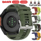 22/26mm Silicone Strap for Garmin Fenix 8 E 7X 6X 5X Pro 3HR Watch Band Bracelet