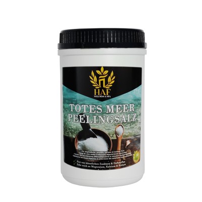 HAF  Premium Totes Meer Peelingsalz 1 x 1 kg Dose 100% naturrein Körperpeeling