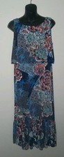 Rafaella Multicolored Sleeveless Bohemian Hi-lo Hem Ruffle Dress Sz Med Pet