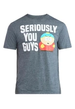 Men's South Park Cartman Seriously You Guys Gray Graphic T-Shirt