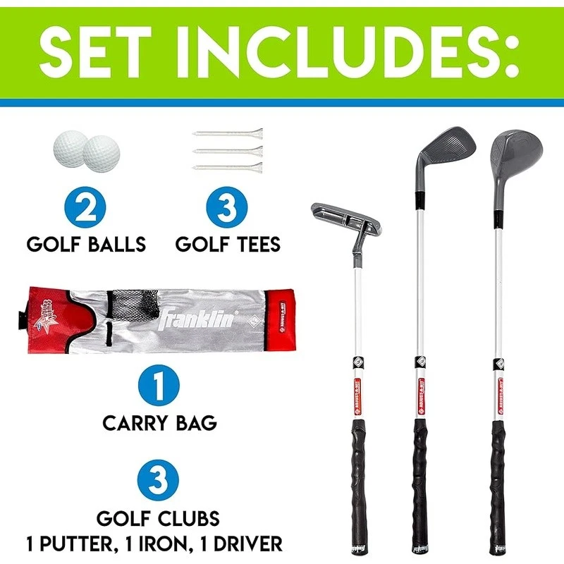 Kids Golf Set Youth Adjustable Plastic Golf Club Set Plastic with Bag and Balls - Image 2 of 4