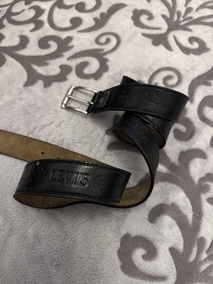 Levi's embossed leather belt / rare size 115 cm