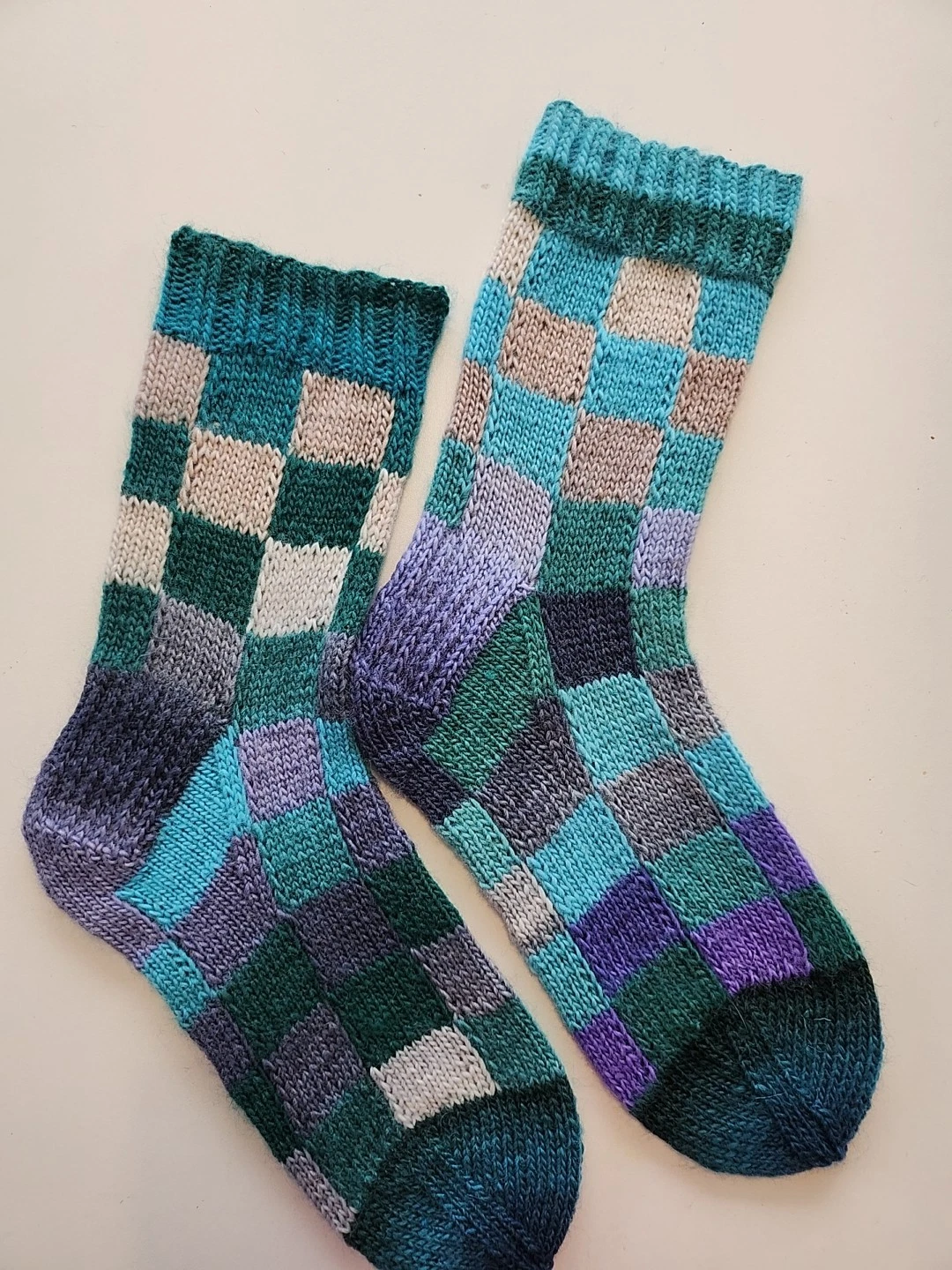 Hand Knitted Wool Socks Size 4-7 #39