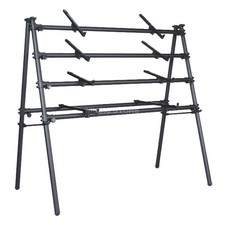 Jaspers Alu Systems German 4 Tier Piano Keyboard Synth Stand w/ Extra Arms
