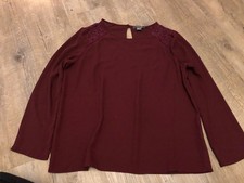 ,,PRIMARK“ Festliche Bluse(Chiffon,Spitze).   Gr.42. Weinrot. Maße!