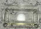 Vintage Pyrex Clear Glass #212 Bread Meat Loaf Pan With Handles 9in x 5 in