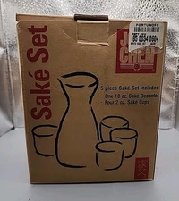 JOYCE CHEN 5 PIECE SAKE SET - 10 OZ DECANTER & FOUR 2 OZ SAKE CUPS