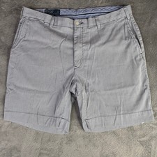 Polo Ralph Lauren Shorts Men 38 Blue White Stripe Straight Fit Seersucker Cotton