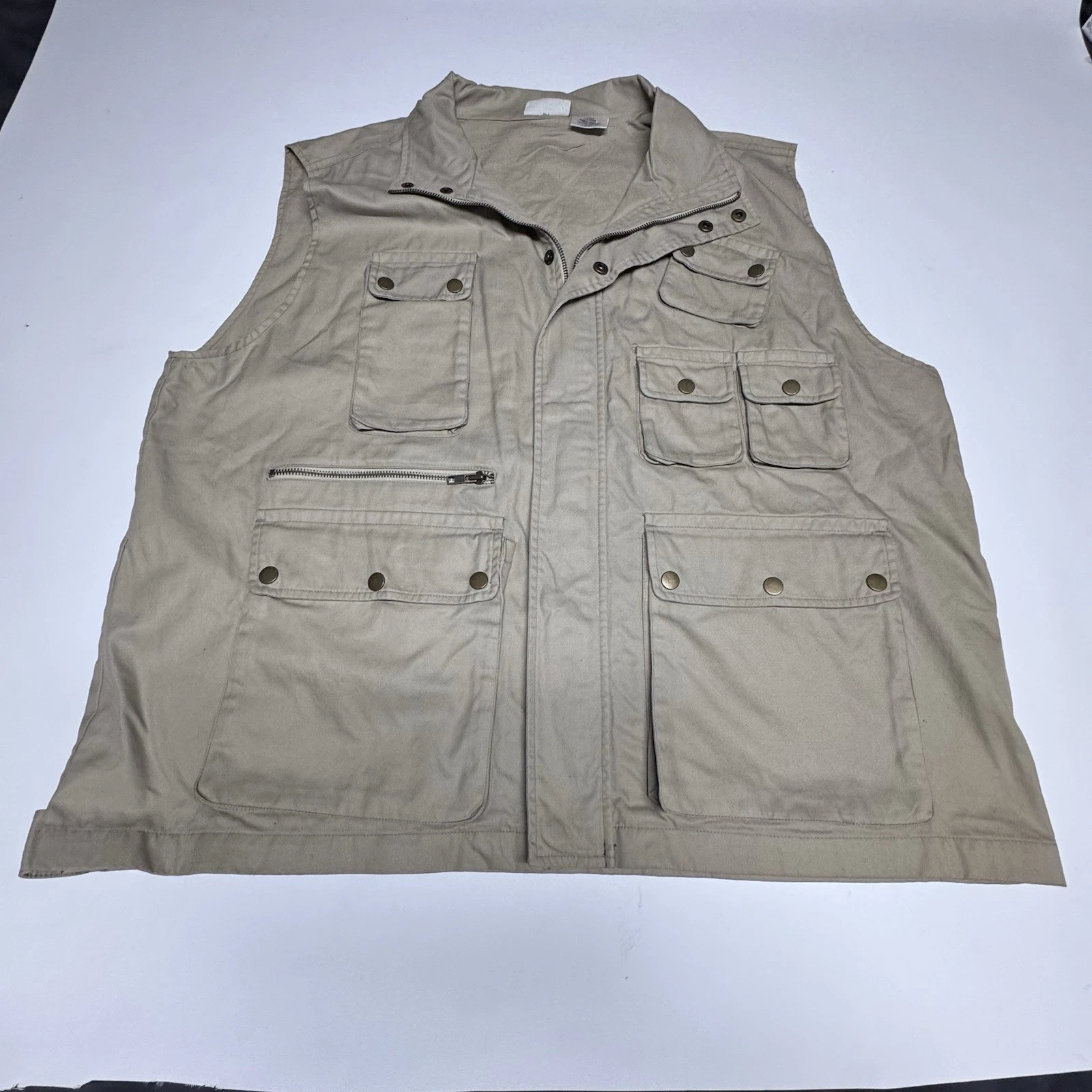 TravelSmith 3XDRY Fishing /Hunting Vest Multi Pocket Jacket Mens Sz 2XL Tan