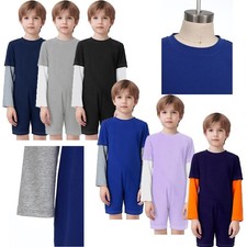 Kids Bodysuit Adaptive Wear Jumpsuit Soft Romper Playwear Leotard Anti-Strip