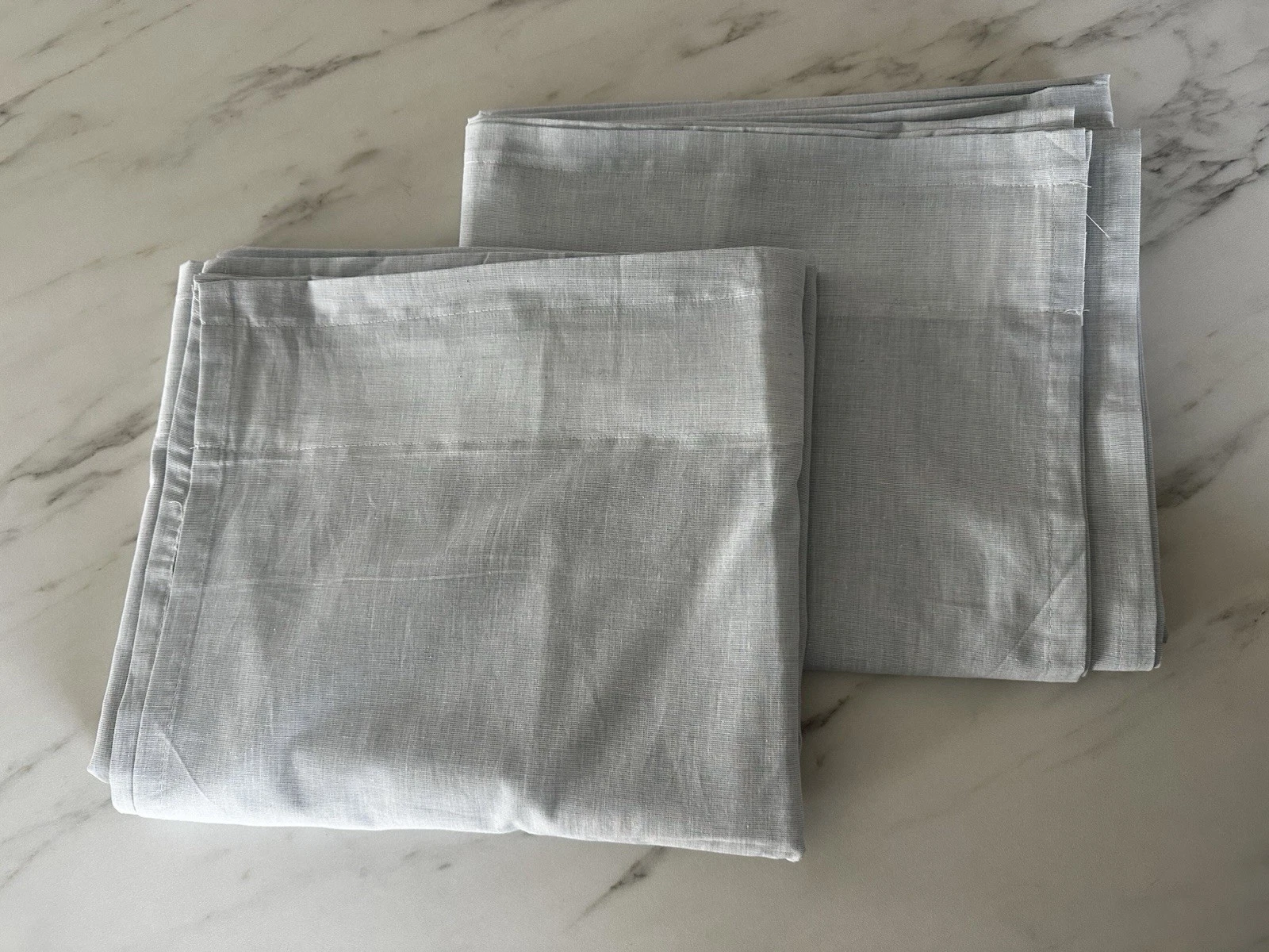 IKEA HANNALILL Curtains BLUE 1 Pair (2 Panels) 57x98 Cotton 104.544.63 🩵Blue🩵