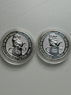 2 x 2 Unze 5 Pounds 2020 .999 Silber White Lion of Mortimerq