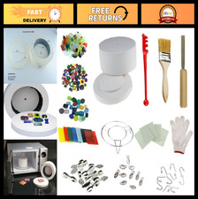 Large Microwave Kiln Kit 14pcs Set for DIY Jewelry Glass Fusing - Craft Suppli