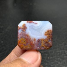 Scenic Moss Agate Cabochon 25x20x5mm High Quality 29 ct
