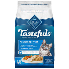 Blue Buffalo Tastefuls Chicken and Brown Rice Adult Indoor Dry Cat Food, 10-lb