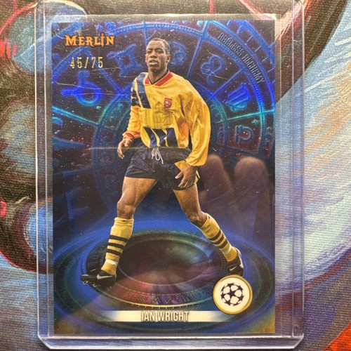 Ian Wright [Blue Refractor] #AA-19 2023 Topps Merlin UEFA Ageless Alchemy card