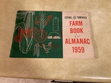 Vintage Farm Book Almanac SERVICE Gas Station advertising Oil Tire Truck Tractor