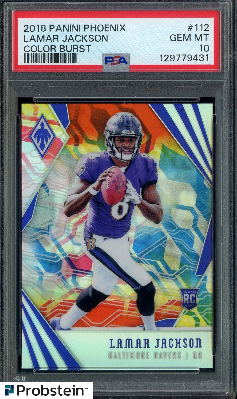 Lamar Jackson Panini Phoenix #112 Color Burst