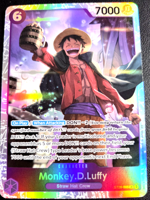 Monkey.D.Luffy ST26-005 SR ONE PIECE Card Game NM Purple Starter