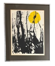 JULIO ROSADO DEL VALE 177/375 ABSTRACT SUN SERIGRAPH Mid Century Art Rare