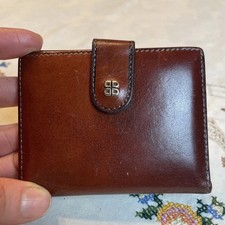 Vintage Bosca Hand Stained Brown Leather ID Wallet Photos 3" X 4"