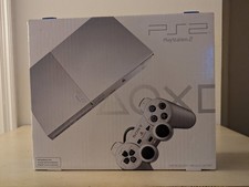 SONY PS2 PLAYSTATION 2 SILVER SLIM CONSOLE SYSTEM! MINT! NEW & FACTORY SEALED!
