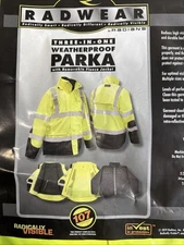 Radians SJ410B-3ZGS Class 3 three-in-one Waterproof Parka, Green Large NEW