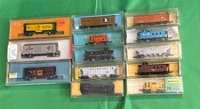 N Scale 13 Car Lot - 5 x Caboose • 3 x Box • 3 x Hopper • 2 x Ore