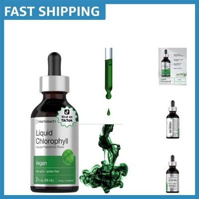 Liquid Chlorophyll Drops   2 oz  Peppermint Flavor Supplement