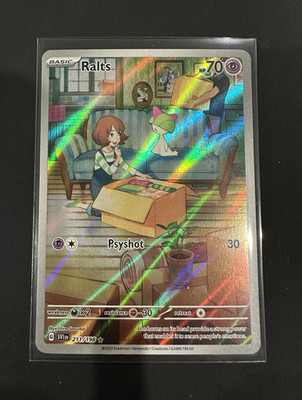 Ralts Pokemon TCG SV01 Scarlet & Violet 211/198 Illustration Rare Holo EN 2023