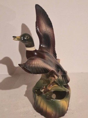 Vintage Royal California Porcelain Mallard Duck Vase Figure