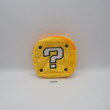 D2509A Super Mario Bros Question Box Zipper Pouch Bag 4" Mascot Plush Toy