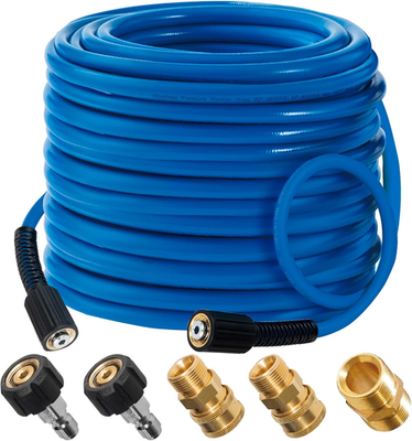 #ad Pressure Washer Hose 50 FT 3600 PSI Flexible Kink Resistant Power Washer Hose R $54.83