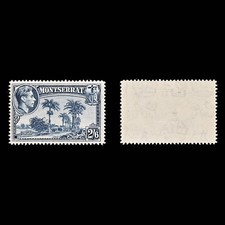 8896: Montserrat SG109a 2s6d Slate blue 1943 Sc#100 Mi101C Mint MLH C£27