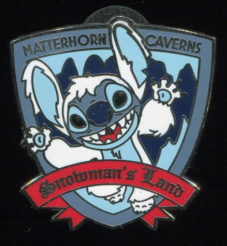 DLR Stitch Snowman's Land Matterhorn Caverns Bobsleds Yeti Disney Pin 72413