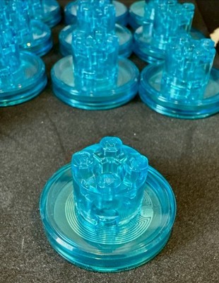 LEGO Dimensions Toy Tag Translucent Light Blue Generic for Gadgets