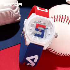 New Fashion Sport Lightweight Watch Rubber Waterproof Holiday Gift Men Women