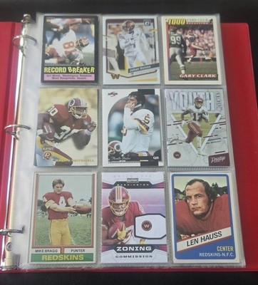Binder Lot Of 288 Vintage Washington Redskins Football Cards Stars Rookie Cards 