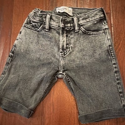 Abercrombie Kids Girls Bermuda Cuffed Denim Shorts Cotton Gray Size 7/8