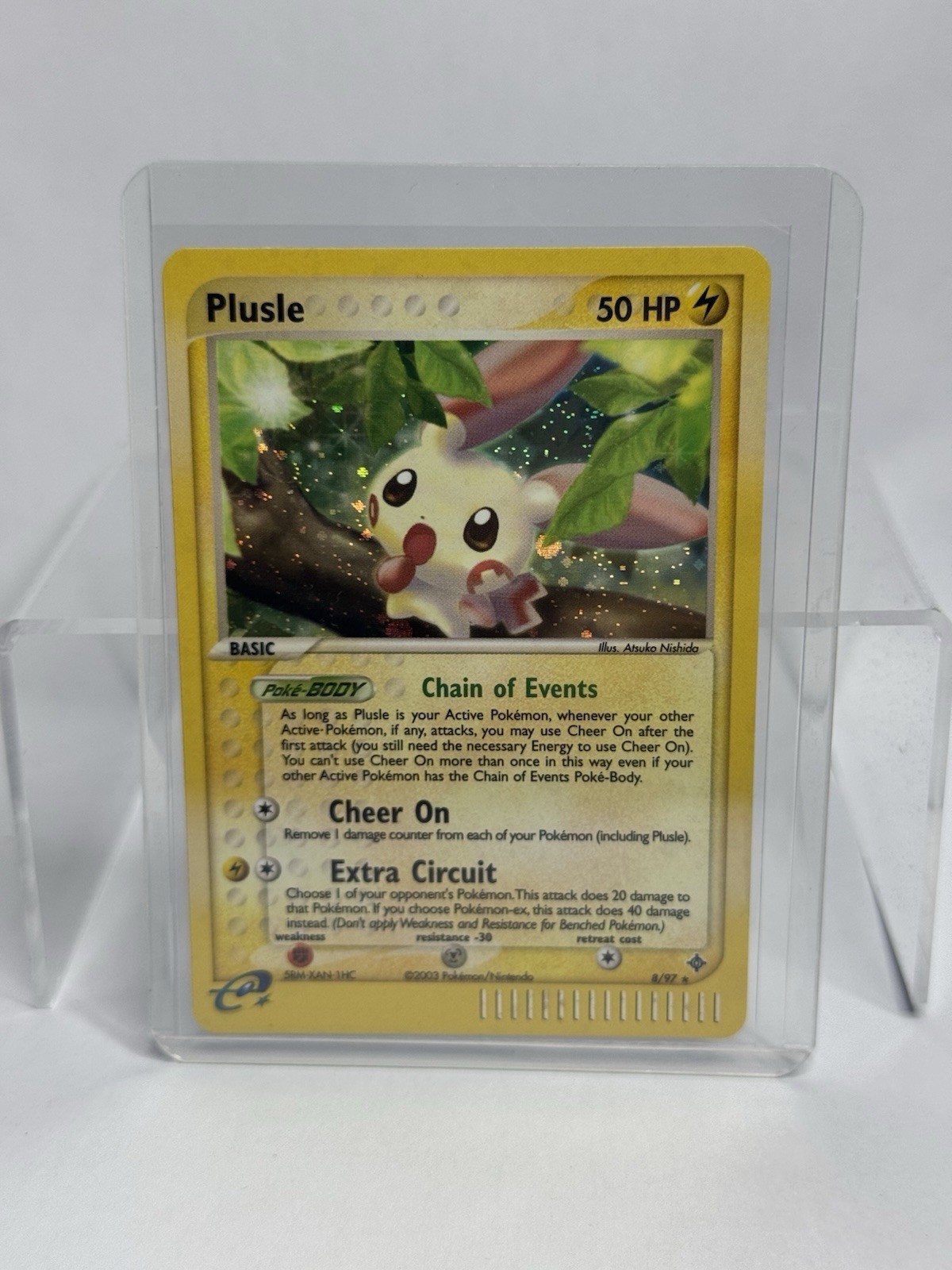 Plusle 8/97 EX Dragon Holo Rare Pokemon TCG Card Vintage 2003 (NEAR MINT)