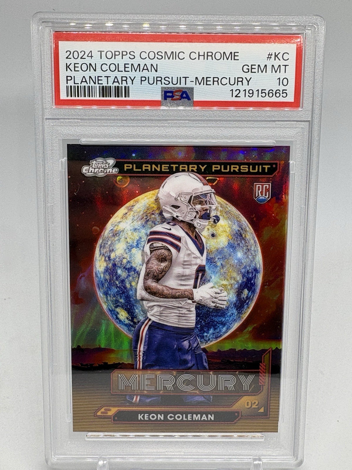 Keon Coleman Topps Cosmic Chrome Planetary Pursuit #KC Mercury