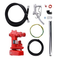 15GPM 12V Fuel Transfer Pump w/Nozzle Kit Fits for Gas Kerosene Diesel