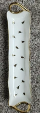 Gold Christmas Tree Charcuterie Serving Dish Crackers Eggs Pickles Ceramic 14x3