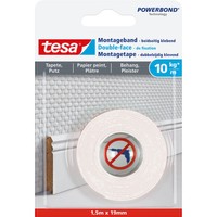 2-40X Tesa Powerbond Montageband FüR Tapete/Putz, 19 Mm X 1,5 M Spare Bis Zu 39%