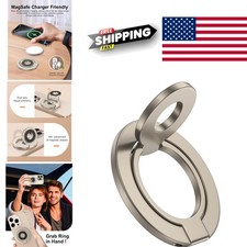 Portable Magnetic Phone Ring Stand Gold Dual Side Grip Holder for iPhone Samsung