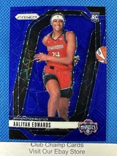 2024 #142 Aaliyah Edwards Panini Prizm WNBA Blue Velocity Prizm Mystics RC