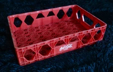 18.5" Vintage Coca-Cola Red Plastic Coke Bottle Crate Advertising Carrier
