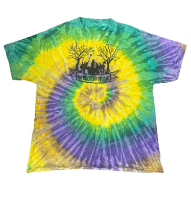 Vintage Roots of Music Nola Tie Dye Mens XL New Orleans Band Shirt