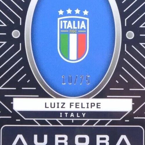 2022-23 Panini Obsidian Luiz Felipe Aurora Auto Electric etch Orange /75 Italy - Picture 3 of 3