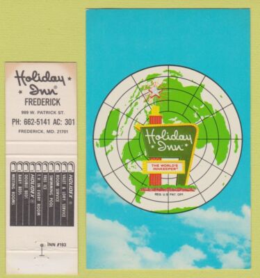 Matchbook Postcard Combo - Holiday Inn Frederick MD